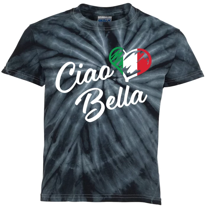 Ciao Bella Italian Hello Beautiful Gift Kids Tie-Dye T-Shirt