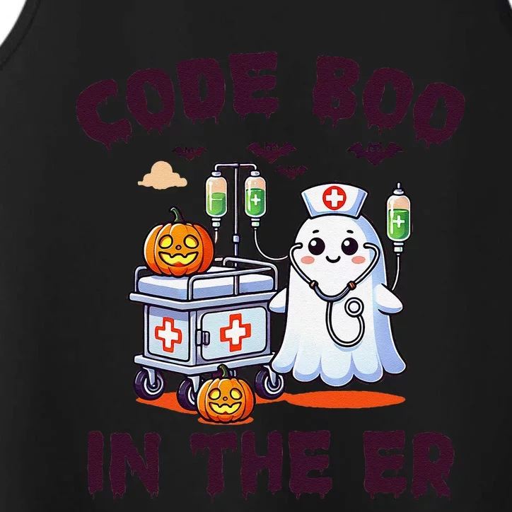 Code Boo In The Er Halloween Spooky Er Nurse Emergency Room Performance Tank