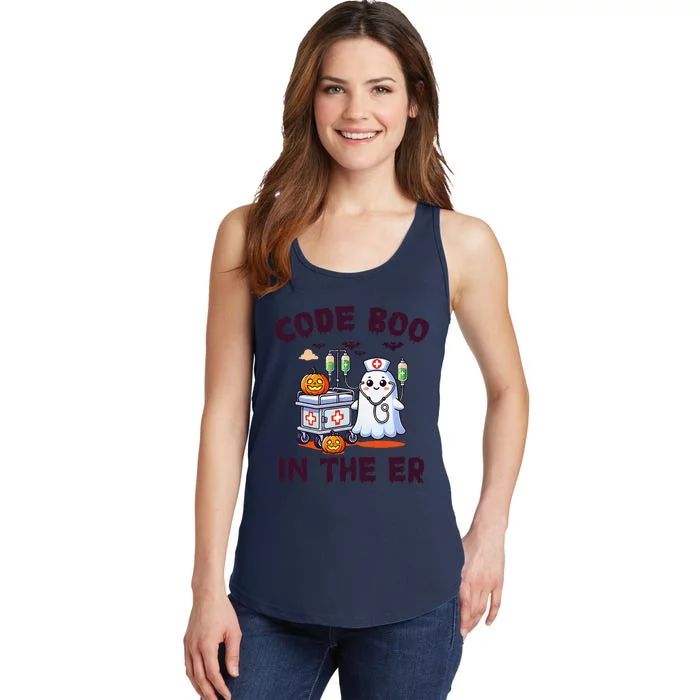 Code Boo In The Er Halloween Spooky Er Nurse Emergency Room Ladies Essential Tank