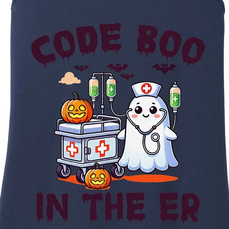 Code Boo In The Er Halloween Spooky Er Nurse Emergency Room Ladies Essential Tank