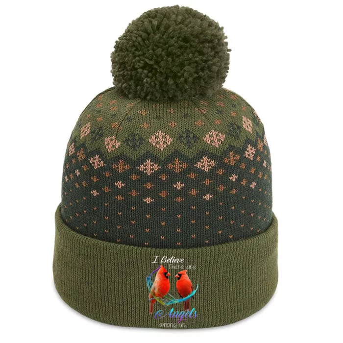 Cardinal Bird I Believe There Are Angels Among Us The Baniff Cuffed Pom Beanie