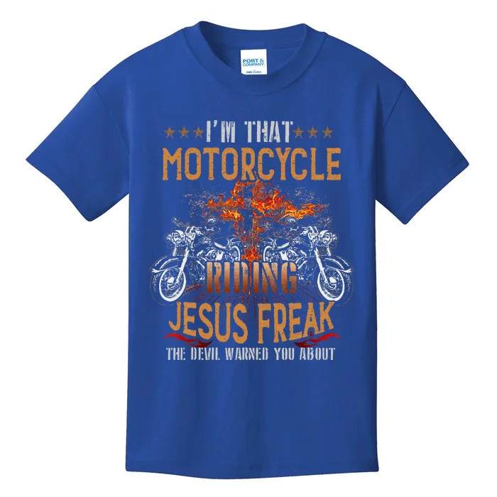 Christian Biker Im That Motorcycle Riding Jesus Freak Faith (2) Kids T-Shirt