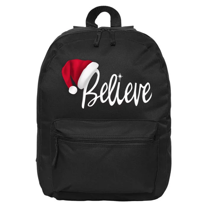 Christmas - Believe in Santa Claus Shirt 16 in Basic Backpack