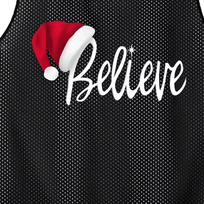 Christmas - Believe in Santa Claus Shirt Mesh Reversible Basketball Jersey Tank