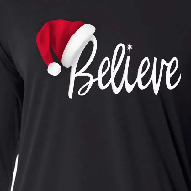 Christmas - Believe in Santa Claus Shirt Cooling Performance Long Sleeve Crew