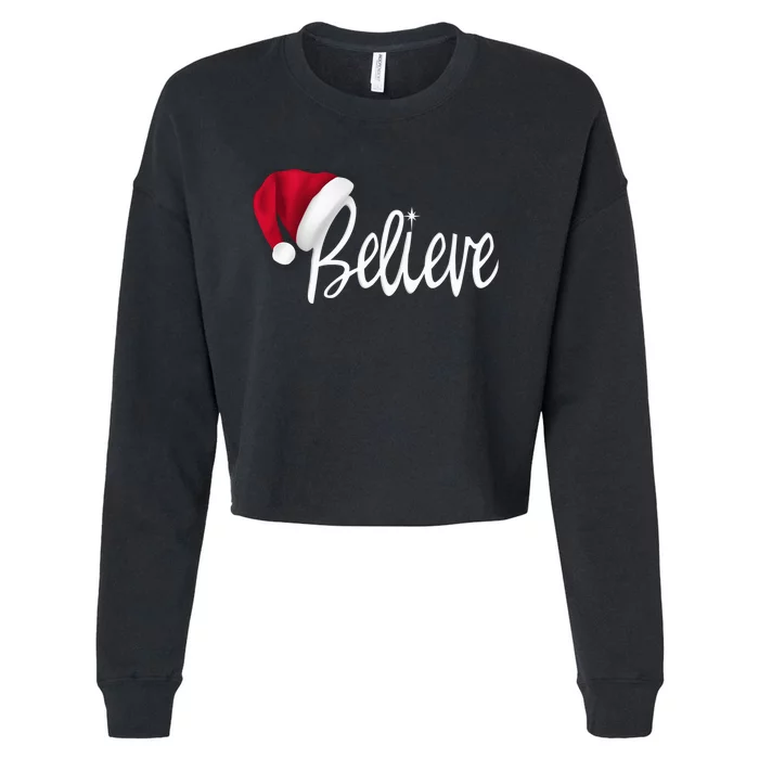 Christmas - Believe in Santa Claus Shirt Cropped Pullover Crew