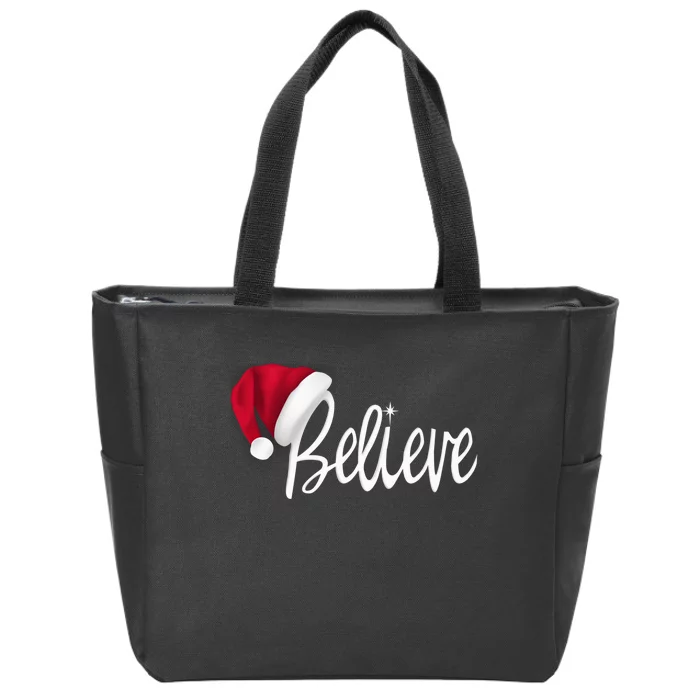 Christmas - Believe in Santa Claus Shirt Zip Tote Bag