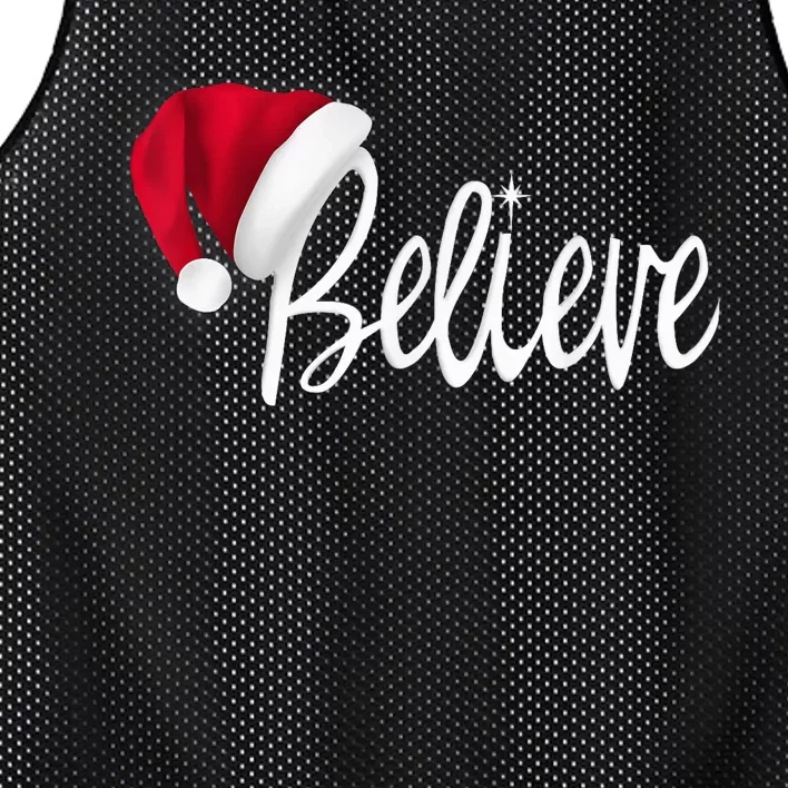 Christmas - Believe in Santa Claus Shirt Shirt Mesh Reversible Basketball Jersey Tank