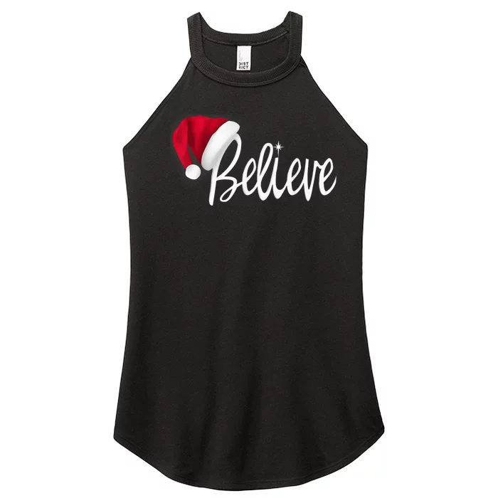 Christmas - Believe in Santa Claus Shirt Shirt Women’s Perfect Tri Rocker Tank