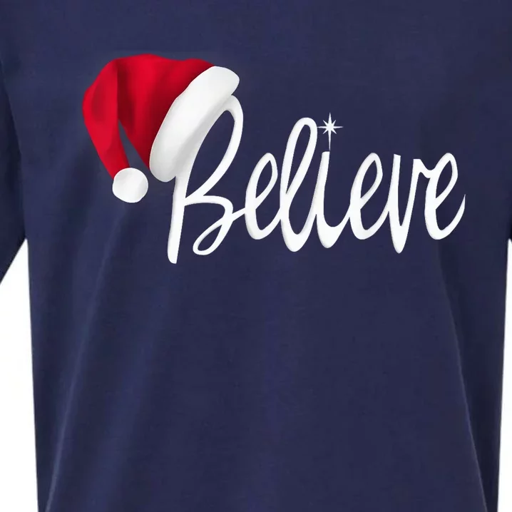 Christmas - Believe in Santa Claus Shirt Shirt Sueded Cloud Jersey T-Shirt