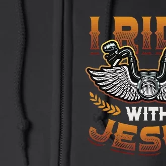 Christian Biker I'm That Motorcycle Riding Jesus Freak Faith Full Zip Hoodie