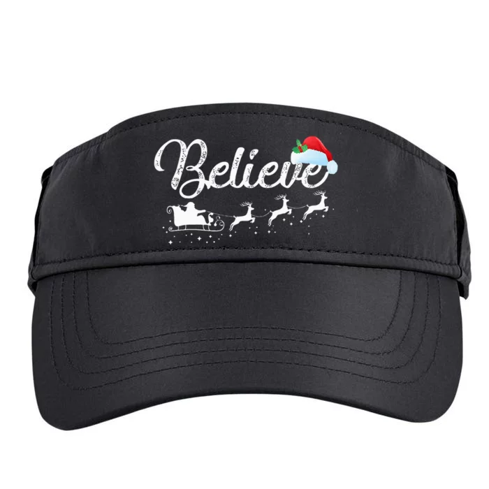 Christmas Believe in Santa Claus Adult Drive Performance Visor