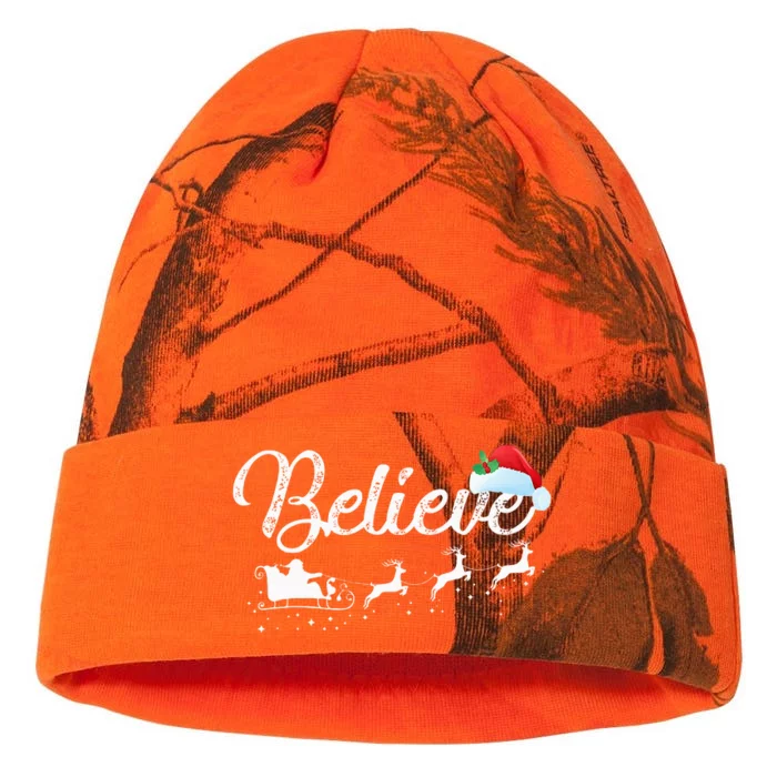 Christmas Believe in Santa Claus Kati - 12in Camo Beanie