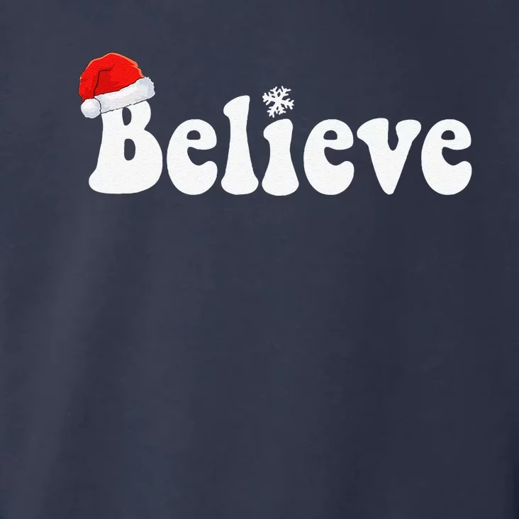 Christmas Believe In Santa Claus Family Retro Xmas Funny Toddler Hoodie