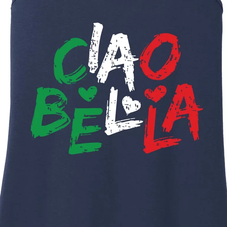 Ciao Bella Italy Flag Shirts Gift For Italians Ladies Essential Tank