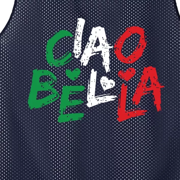 Ciao Bella Italy Flag Shirts Gift For Italians Mesh Reversible Basketball Jersey Tank