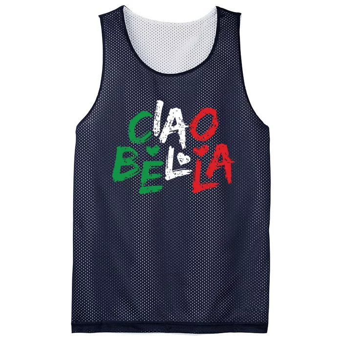 Ciao Bella Italy Flag Shirts Gift For Italians Mesh Reversible Basketball Jersey Tank