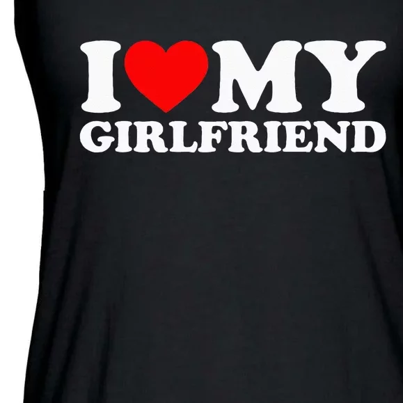 Classic Black I Love My Girlfriend Ladies Essential Flowy Tank