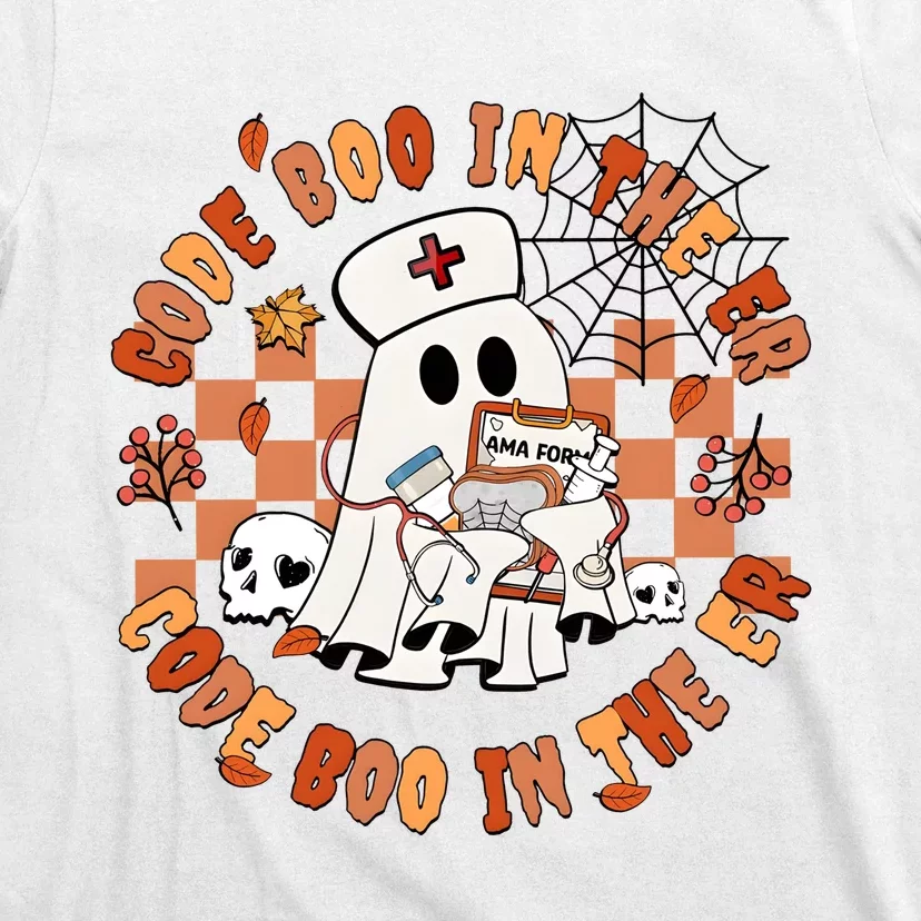 Code Boo In The Er Halloween Nurse T-Shirt