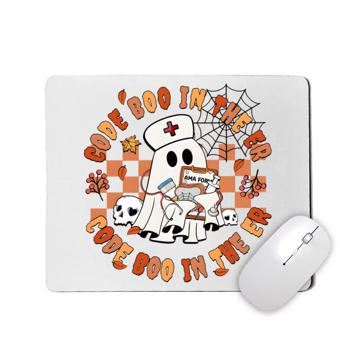 Code Boo In The Er Halloween Nurse Mousepad