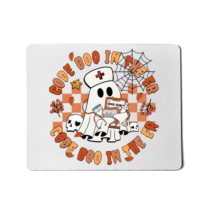 Code Boo In The Er Halloween Nurse Mousepad