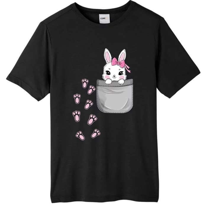 Cute Bunny In Pocket Easter Day Rabbit For Wo Girl ChromaSoft Performance T-Shirt