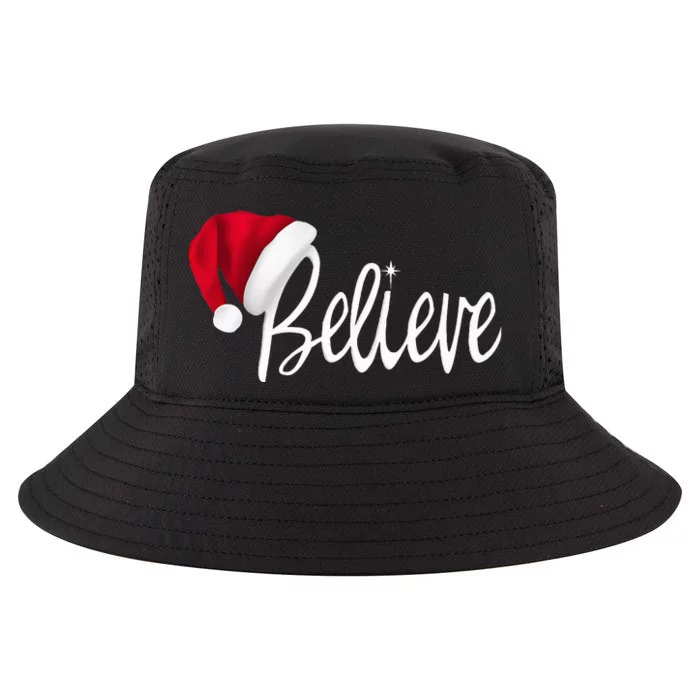 Christmas Believe In Santa Claus Cool Comfort Performance Bucket Hat