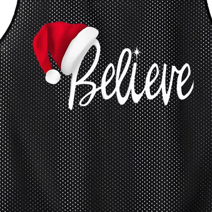 Christmas Believe In Santa Claus Mesh Reversible Basketball Jersey Tank