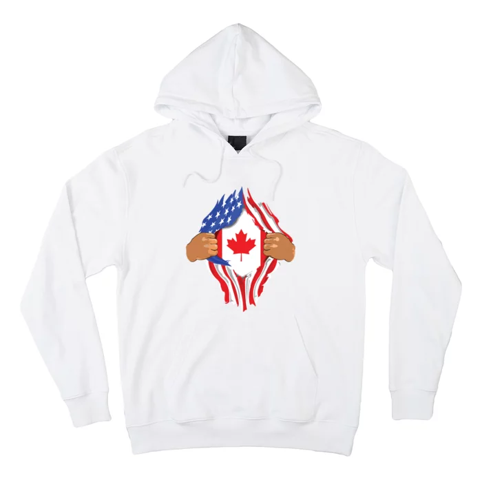 Canadian Blood Inside Me Canada Flag Hoodie