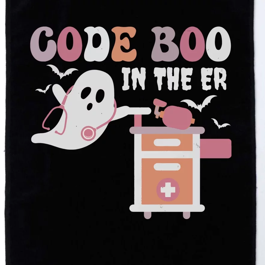 Code Boo In The Er Ghost Ghoul Nurse Nursing Boo Platinum Collection Golf Towel