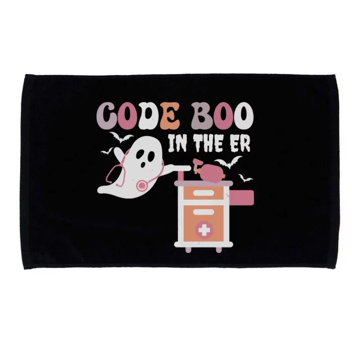 Code Boo In The Er Ghost Ghoul Nurse Nursing Boo Microfiber Hand Towel