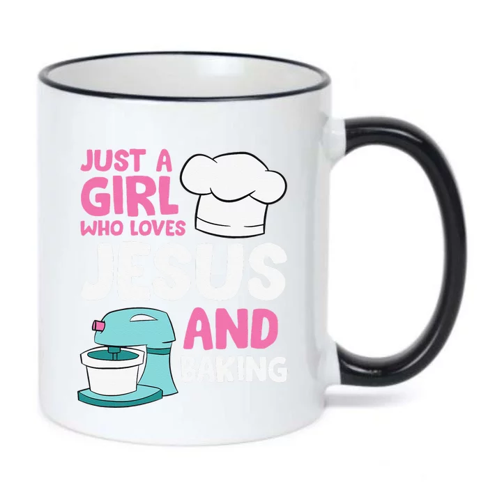 Christian Baking Just A Who Loves Jesus And Baking Black Color Changing Mug