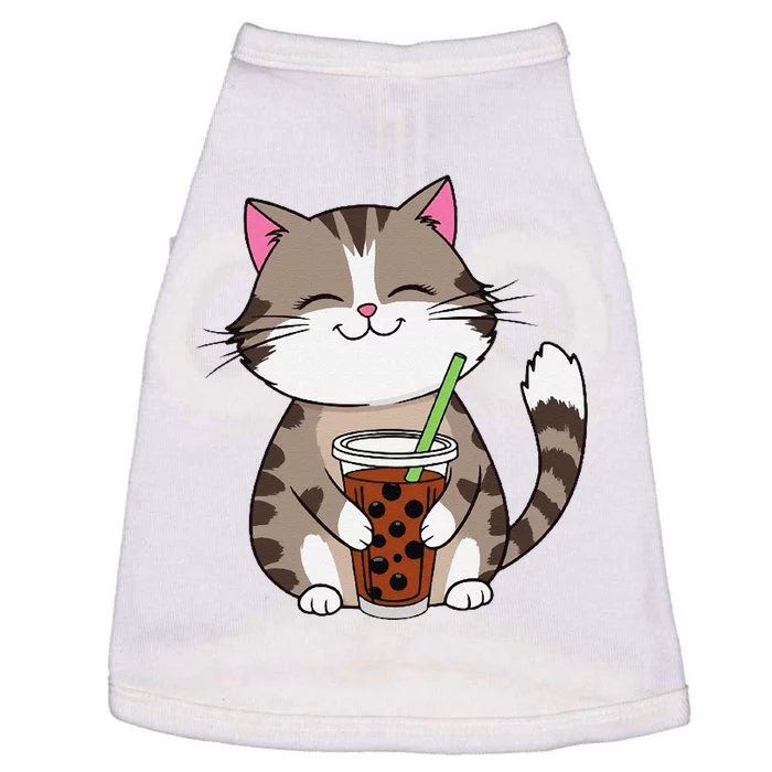 Cat Boba Japanese Kawaii Anime Kitty Bubble Tea Neko Teen Doggie Tank