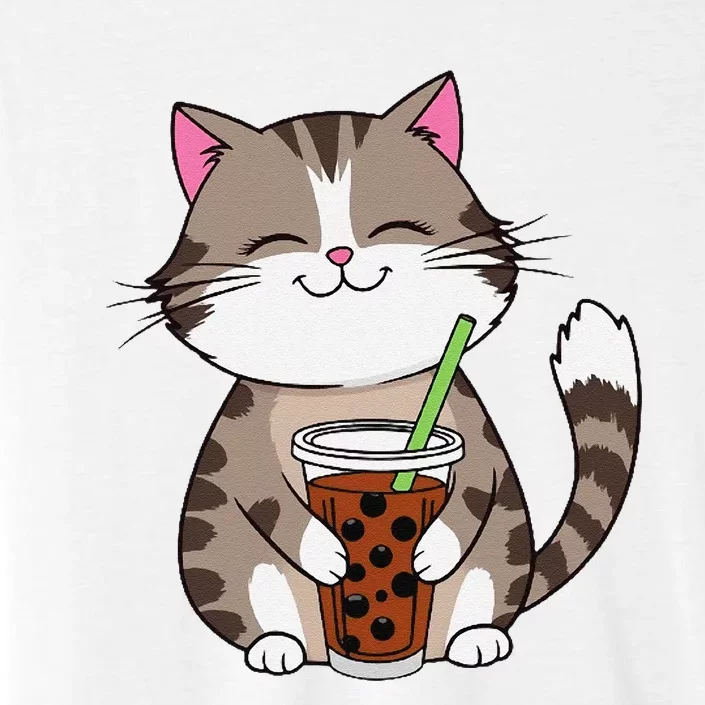 Cat Boba Japanese Kawaii Anime Kitty Bubble Tea Neko Teen ChromaSoft Performance T-Shirt