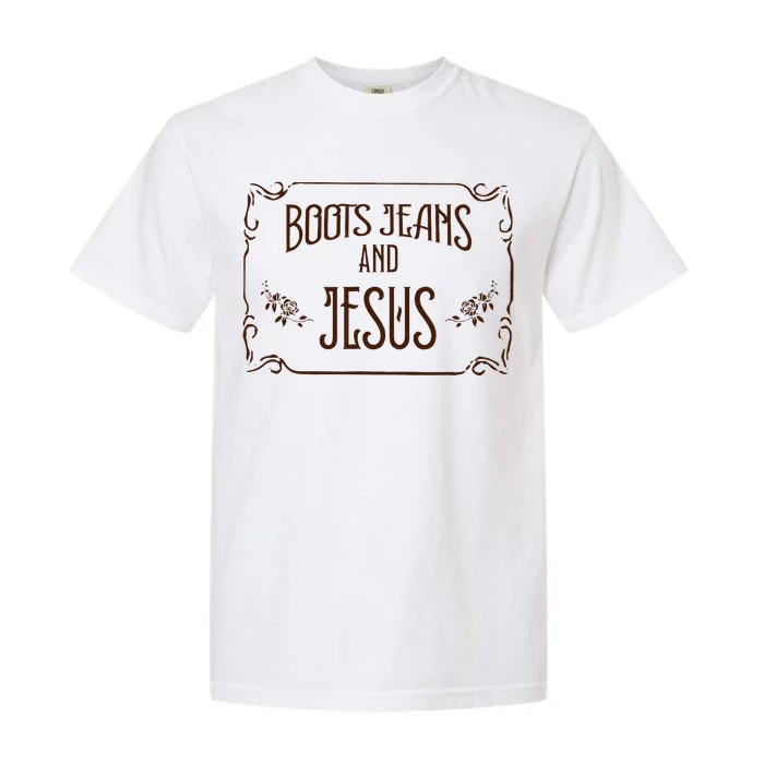 Cute Boots Jeans And Jesus Cow Cow Country Western Garment-Dyed Heavyweight T-Shirt