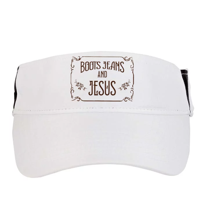 Cute Boots Jeans And Jesus Cow Cow Country Western Adult Drive Performance Visor