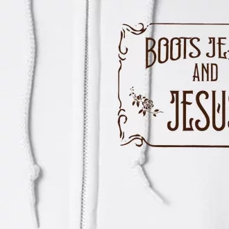 Cute Boots Jeans And Jesus Cow Cow Country Western Full Zip Hoodie