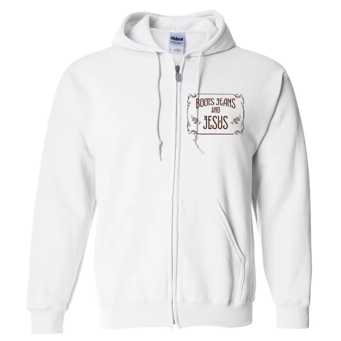 Cute Boots Jeans And Jesus Cow Cow Country Western Full Zip Hoodie