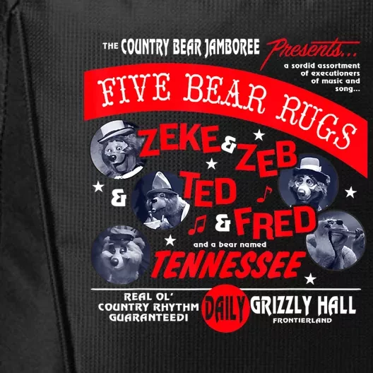 Country Bear Jamboree Real Old Country Rhythm Five Bear Rugs City Backpack