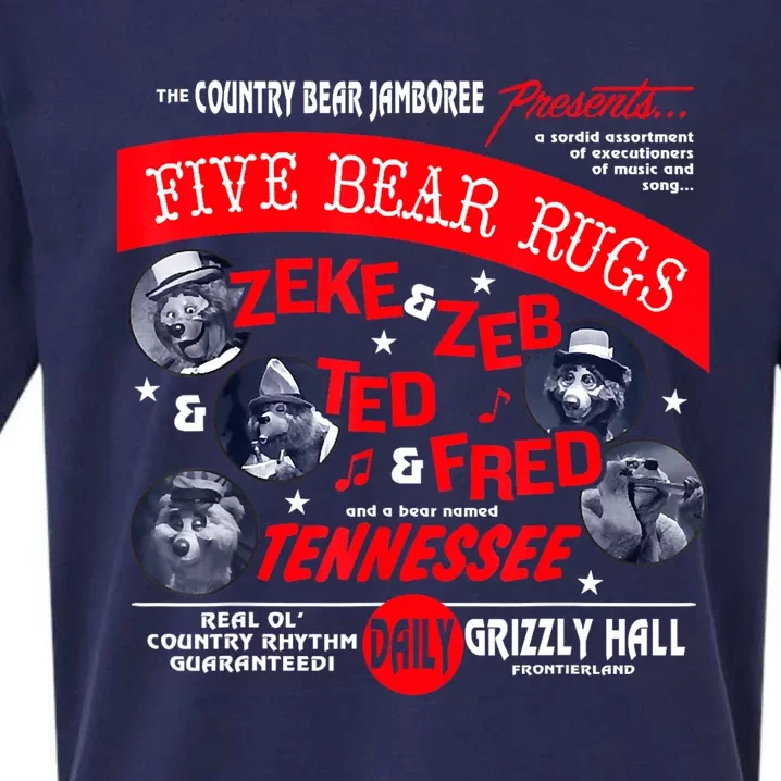 Country Bear Jamboree Real Old Country Rhythm Five Bear Rugs Sueded Cloud Jersey T-Shirt