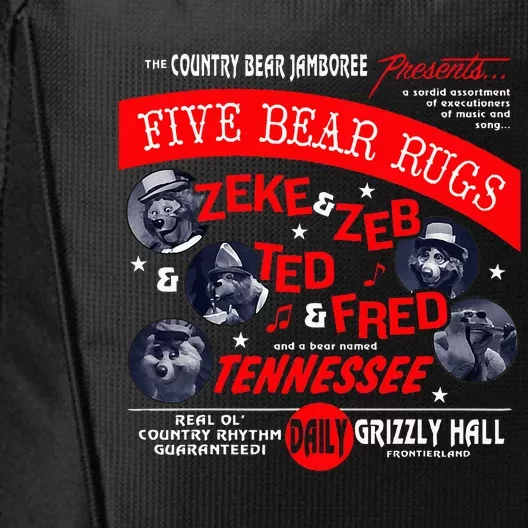 Country Bear Jamboree Real Old Country Rhythm Five Bear Rugs City Backpack