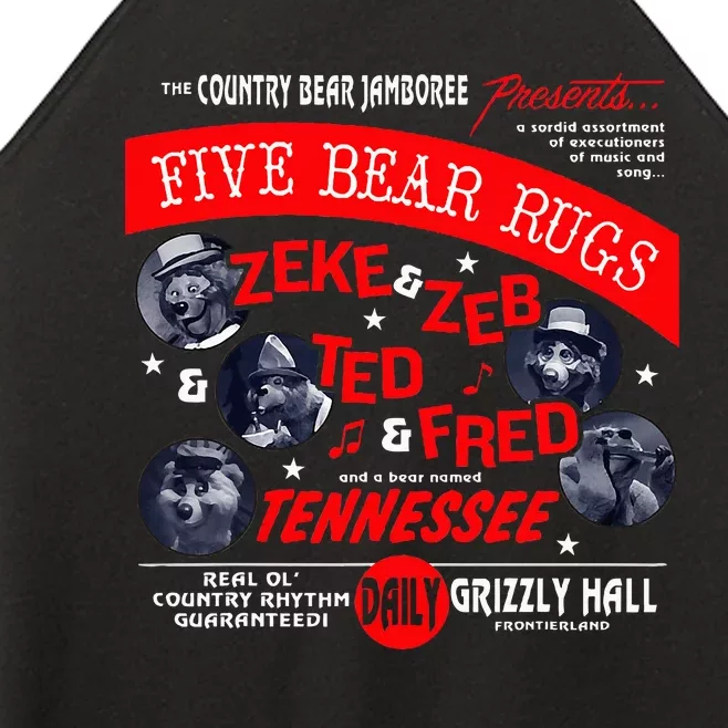 Country Bear Jamboree Real Old Country Rhythm Five Bear Rugs Women’s Perfect Tri Rocker Tank