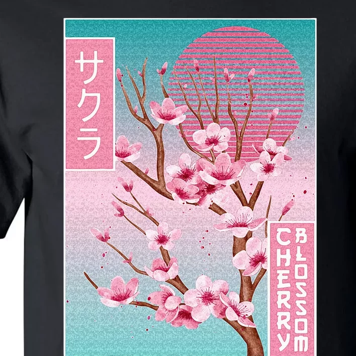 Cherry Blossom Japanese Sakura Vaporwave Aesthetic Tall T-Shirt