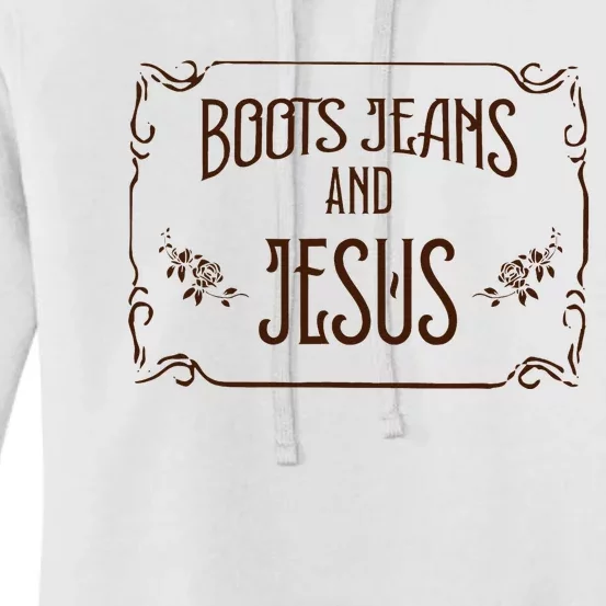 Cute Boots Jeans And Jesus Cowgirl Cowboy Country Western Women's Pullover Hoodie