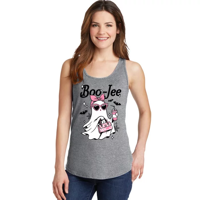 Cute Boo Jee Ghost Halloween Bandana Ghost Coffee Ladies Essential Tank