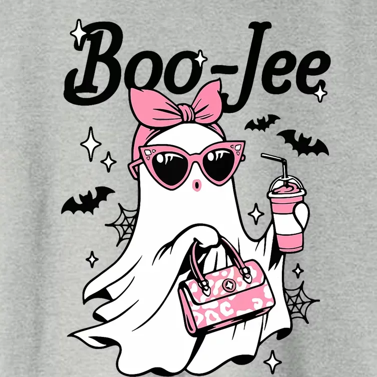 Cute Boo Jee Ghost Halloween Bandana Ghost Coffee Women's Crop Top Tee