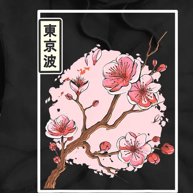 Cherry Blossom Japanese Sakura Tree Japan Aesthetic Tie Dye Hoodie