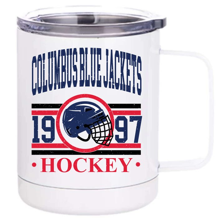 Columbus Blue Jacket Hockey Team Supporter Front & Back 12oz Stainless Steel Tumbler Cup