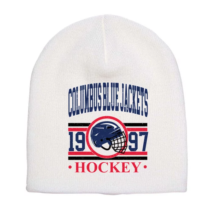 Columbus Blue Jacket Hockey Team Supporter Short Acrylic Beanie