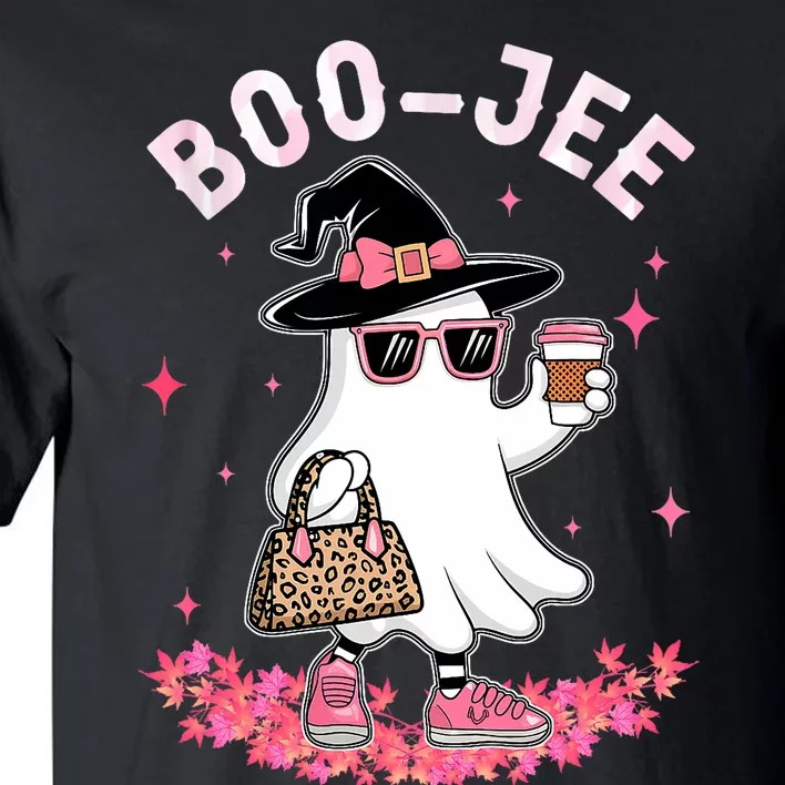 Cute Boo Jee Ghost Halloween Leopard Ghost Coffee Tall T-Shirt